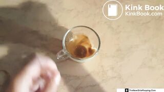 Chubby With A Big Ass Drinks Coffee Then Shit On Toilet