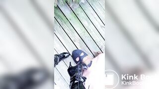 brown diarrhea in his mouth.