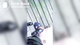 brown diarrhea in his mouth.