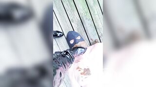 brown diarrhea in his mouth.