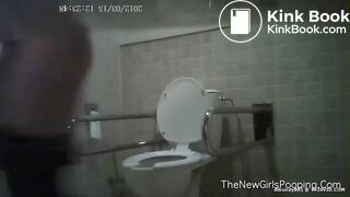 hidden pooping public toilet