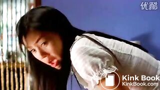 Korean girl pooping in the bathroom