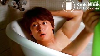 Korean girl pooping in the bathroom