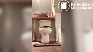 gorgeous girl poops and pees