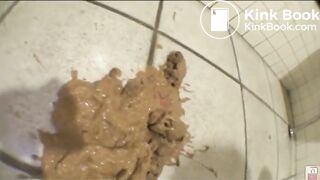 Jap Restroom floor scat