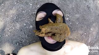 She took him outside and shit in his face.