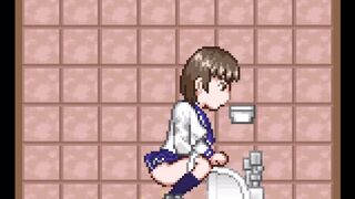 The ninja who peeps out 2（squat toilet｛side｝）