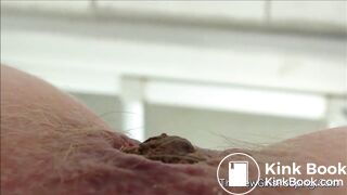 extremly close pooping footage