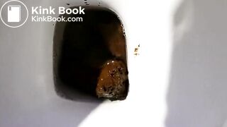 Close up toilet poop