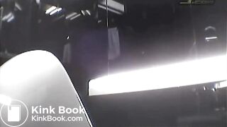 Asian girls pooping in washroom