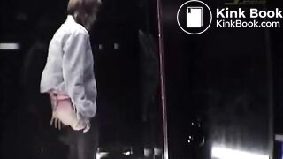 Asian girls pooping in washroom