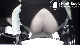 Asian girls pooping in washroom