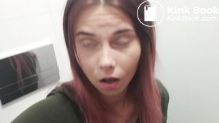 Girl pooping on the toilet - video 34