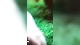 Scat and farts by naked young woman in public