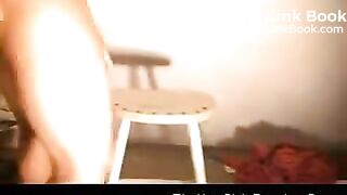 Sexy black chick pooping