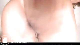 Sexy black chick pooping