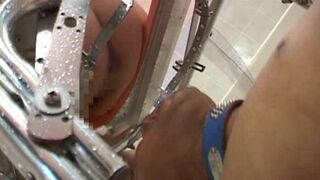 Cute Mistress feed the slave with scat