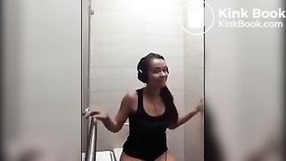 Serenity ... pooping in public toilet