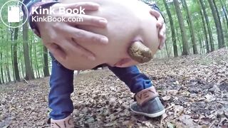 Sexy girl shit in the woods