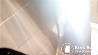 Nasty chicks pissing and shitting into urinals