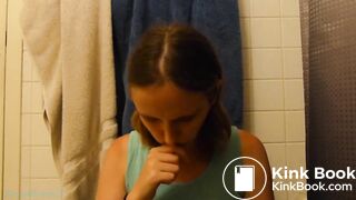 sexy and cute girl shitting