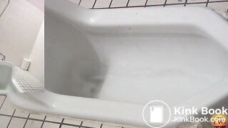Japanese girls diarrhea on toilet