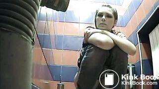 Young girl pooping on spy cam. - video 2