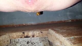 selfie of shitting in public toilet