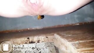 selfie of shitting in public toilet