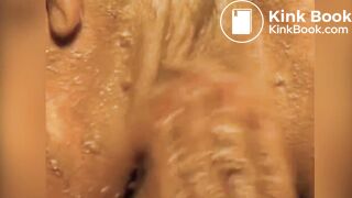 Hot Slut smears her sexy ass and body with her own shit.