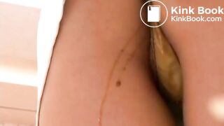 Liquid diarrhea in white pants