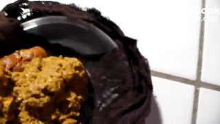 Cute girl dumps hot soft shit into her panties