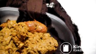 Cute girl dumps hot soft shit into her panties