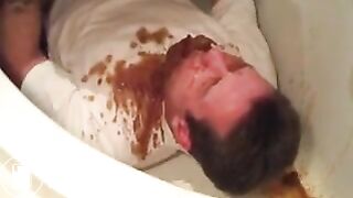 Diarrhea on husbands face