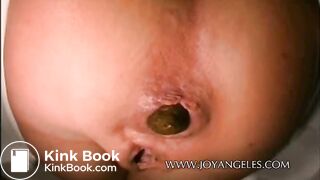 Woman pooping .Bowl cam