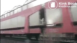 Shit and piss near the railroad