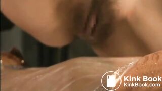 Slave eats shit from 3 mistresses