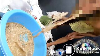 Sample 水着で限界飲食 まんぷくゲロ