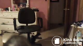 Camgirl pushes poop for viewers , webcam show.