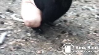 she poops in the forest