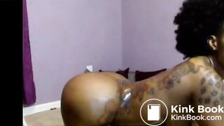 Wild scat video features a fl... ebony girl covered in her own scat