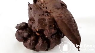 Blonde girl fart and shit