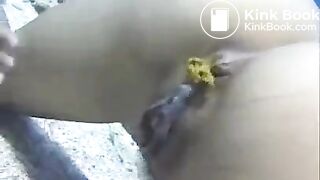 Two girls pooping underwater