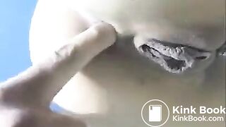 Two girls pooping underwater