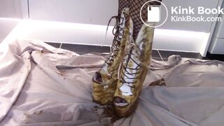 gorgeous British girl poops - video 2