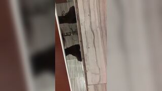 Girl poop in toilet fast