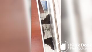 Girl poop in toilet fast