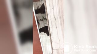 Girl poop in toilet fast