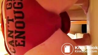 Hot student is pooping in her panties