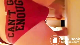 Hot student is pooping in her panties